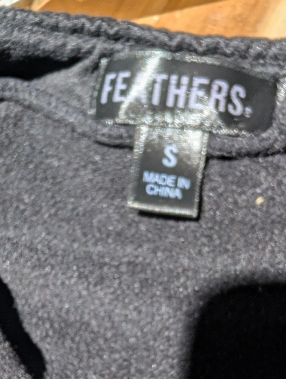 Feathers Black Cropped Zip-Up Jacket with Contrast Trim Size S - Picture 8 of 8